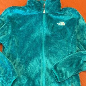 The North Face Turquoise Fleece Jacket size medium